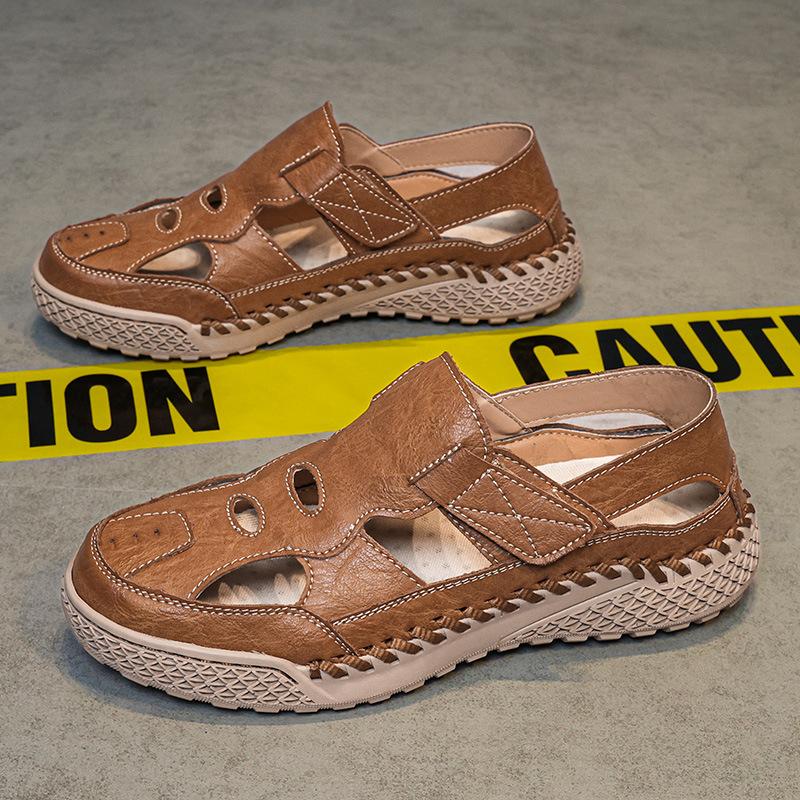 Men's Slippers Summer Men's Sandals Open Toed Flat Bottomed Men's Casual Shoes Outdoor Men's Walking Sandals Beach Shoes Sandals