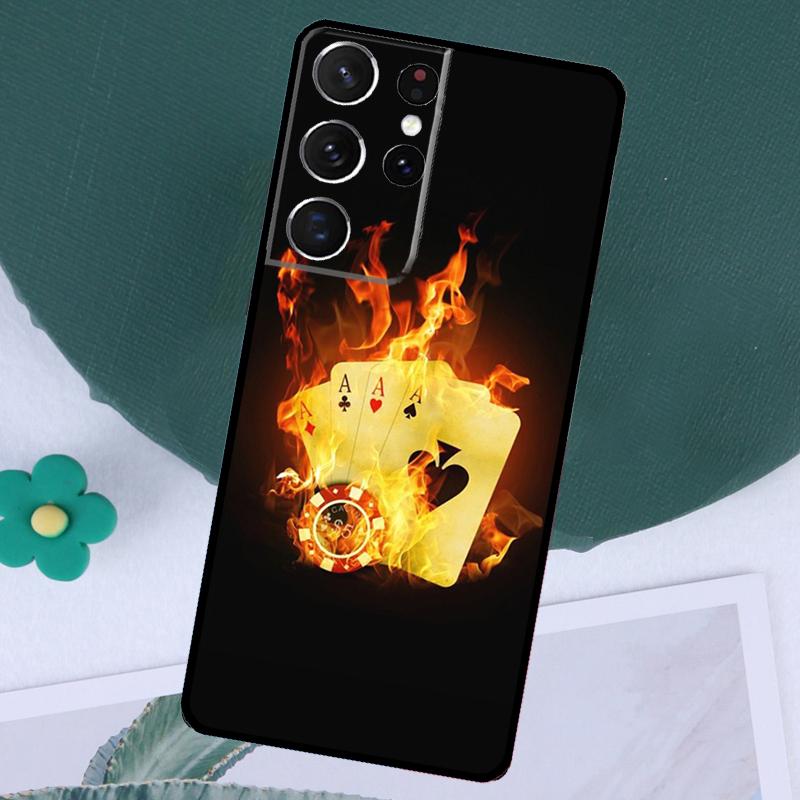 Las Vegas Casino Poker Funda For Samsung Galaxy S23 S24 Ultra S8 S9 S10 S22 Plus S20 S21 FE Note 10 20 Ultra Case