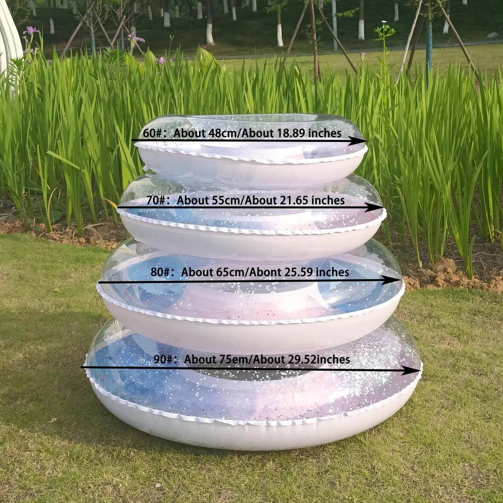 Cute Starry Sky Style Float Ring, Sparkling O-Shaped, for Adults and Kids, Pool, Beach, Water Play, Summer Vacation, Travel, Outdoor Leisure,