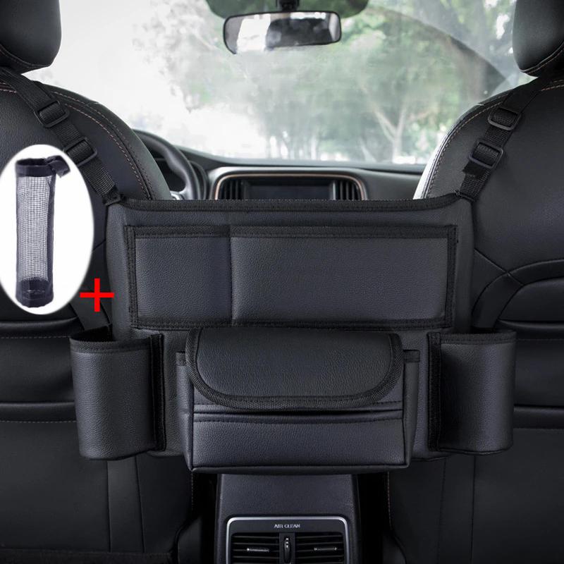 Car Seat Middle Hanger Storage Bag Luxury Auto Handbag Holder Between Seats Tissue Pockets Storage and Organization Bag