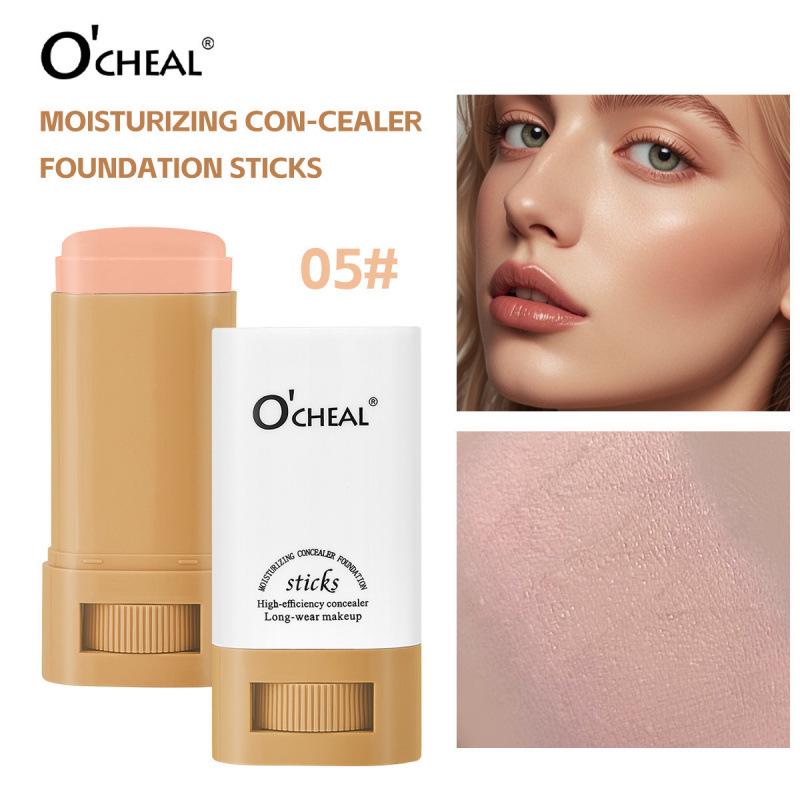 OCHEAL Hydrating Korean European Concealer Foundation Stick - Brightens, Evens Skin Tone, Light, Long-Lasting, Translucent Cream.