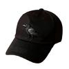 Crow Design Baseball Cap Gothic Adjustable Strap Baseball Hat for Music Festival and Theme Event Gathering Headwear