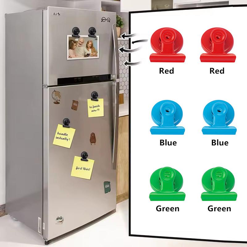 10pcs New Round Magnetic Clip Note Metal Magnet Clip Hand Ledger Magnet Clip Refrigerator Magnetic Clips Fridge School Office Supplies