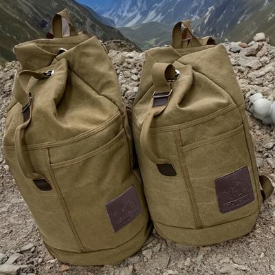 30L/60L Outdoor Spor Çantası Sırt Çantası Kanvas Sırt Çantaları Okul Çantası Yürüyüş Seyahat Sırt Çantaları Kova Çanta