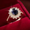 European-American Blue Diamond Ring: Elegant Luxury, Niche Design, and Personalized Style