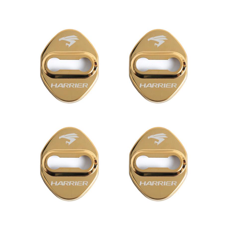 4pcs Car Door Lock Cover Protect Buckle Cover Stickers For Toyota Harrier Accessories K33