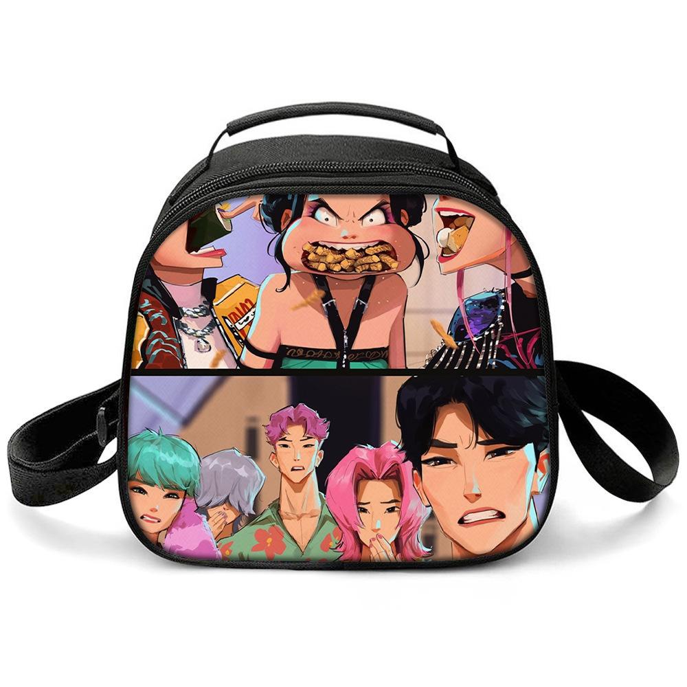 KPOP Witch Hunters Printed Cartoon Student Warm Lunch Bag Messenger Bag