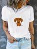 Black And Tan Dachshund With Heart Retro Y2k Funny Tshirt Female Summer Cute Cartoon Wiener Dog Fashion Tee Top Casual Tops 2k