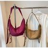 IELGY Casual All-Match Fashion Ladies Messenger Bag Nylon Cloth One-Shoulder Dumpling Bag