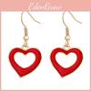 Versatile Personalized And Heart Earrings In Alloy For Pink Women