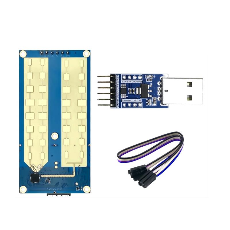 HLK-LD2451 24Ghz Road Vehicle Car Status Detection Sensor Ranging Speed Module Millimeter Wave Radar Blind Spot LD2451 test Kit