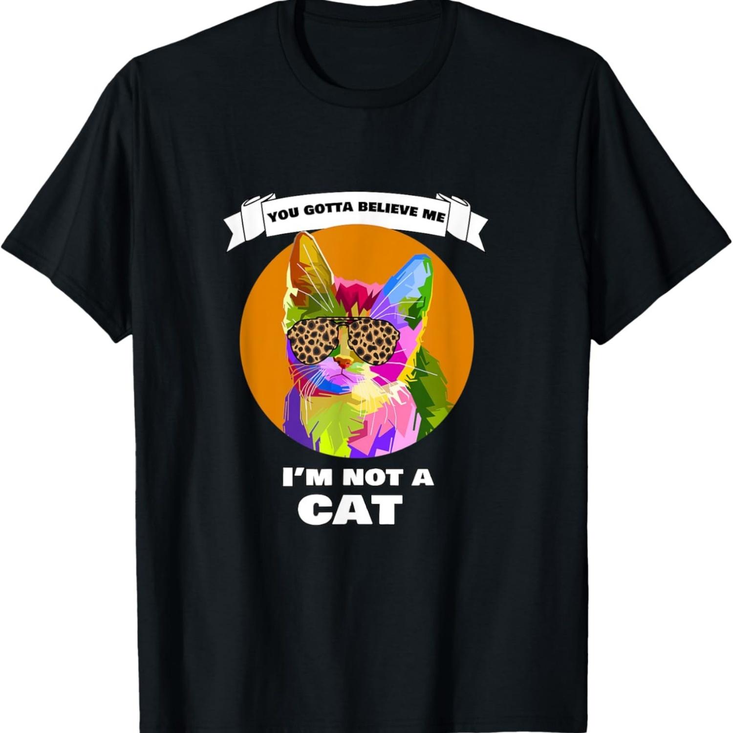 I m not a cat meme trending meme T-Shirt S чёрный