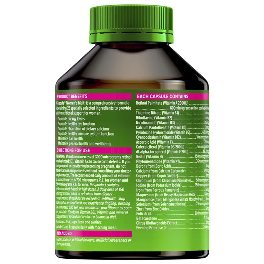 CENOVIS WOMEN'S MULTI VITAMINS + MINERALS 100c 3ea