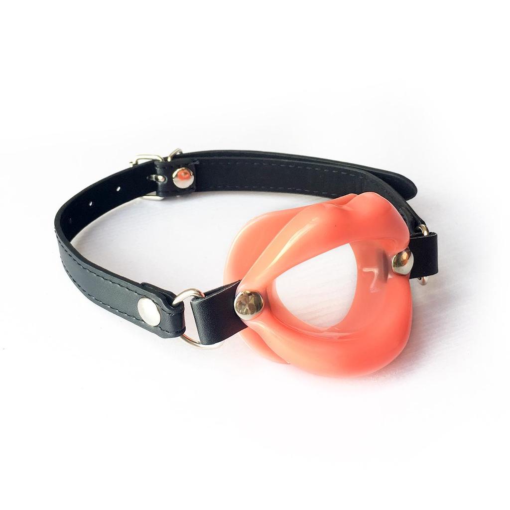Emiv Women's Leather Gag Mouthpiece Open Lips Corrector Erotic Toy