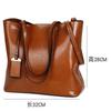New Fashionable Simple Large Capacity Tote Bag Versatile Casual Retro Women's Handbag Oil Wax Leather Designer Shoulder Bag