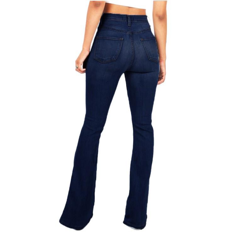 Slimming High Waist Women's Jeans - Slim Fit Horseshoe Pants