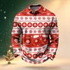 Men's Golf Shirt Long Sleeve Casual Christmas Print Quick-Dry Mesh Top