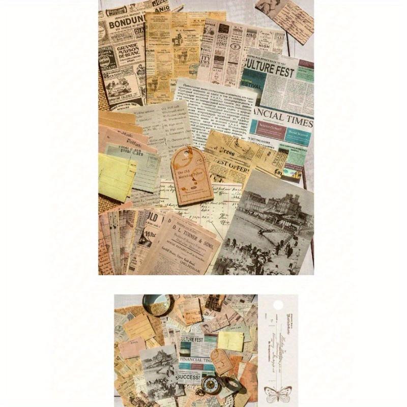 1 Pack (Approx 100pcs) Vintage Mixed Materials Collection Pack - Retro Post Office Series, DIY Scrapbooking And Journaling Supply Paper
