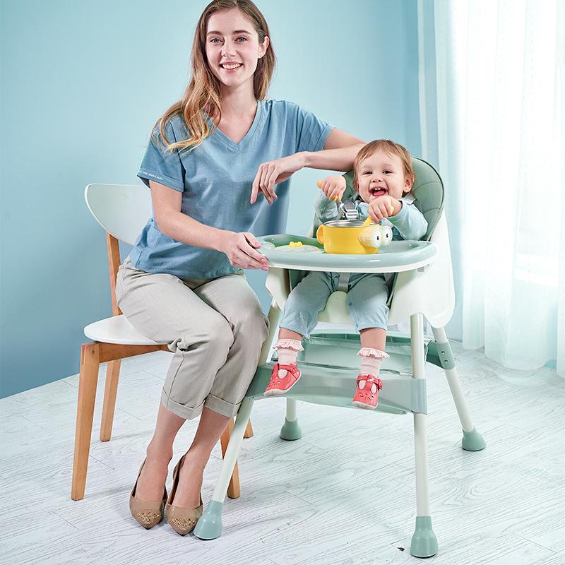 Adjustable Soft Baby High Chair with Detachable Seat