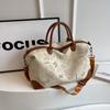 New large-capacity pu premium travel bag business travel bag women's fashion simple storage messenger fitness bag