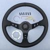 350mm 14inch Universal Drift Sport Suede Leather Steering Wheel Deep Dish JDM Black Edition Sim Racing Steering Wheel Car Parts