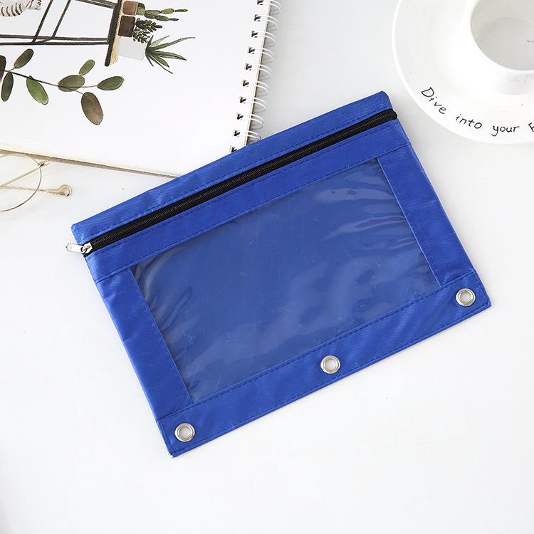 

Bojin Multihole Oxford Cloth Pencil Case with Eyelets - B5 Stationery Bag 25x18cm
