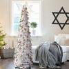 Easy Christmas Tree 5Ft Retractable Home Decor Fake Christmas Tree With Installation Accessories For Indoor Outdoor Living Room