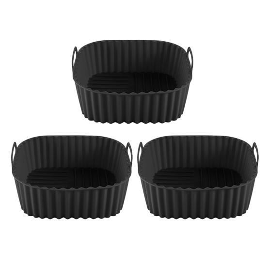 Silicone Air Fryer Liner Non-Stick Mat Baskets Heat Resistant for 4-7QT Food Grade Reusable Square Baking