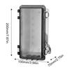 Outdoor Junction Box Project Enclosure with Transparent Cover Dustproof Case with Lock for Electronics Home Power Project