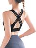 Women Yoga Bra Sports Ribbed V Neck Workout Jogging Wirefree Casual Vest