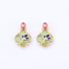 Antique-Style Enamel Flower Oil Painting Pearl Stud Earrings: Niche Literary Retro Luxury for Autumn/Winter