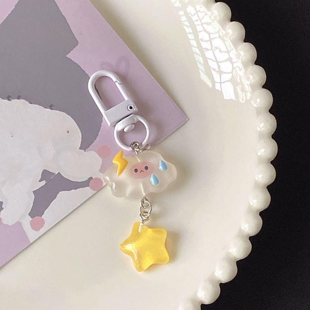 Star Starry Clouds Keychain Fine Flicker  Little Fresh   Birthday Gift