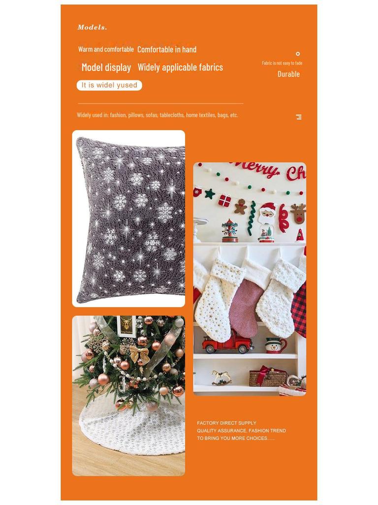 Snowflake Velvet Plush Toys & Accessories Fabric with Tie-Dye and Silver Highlights