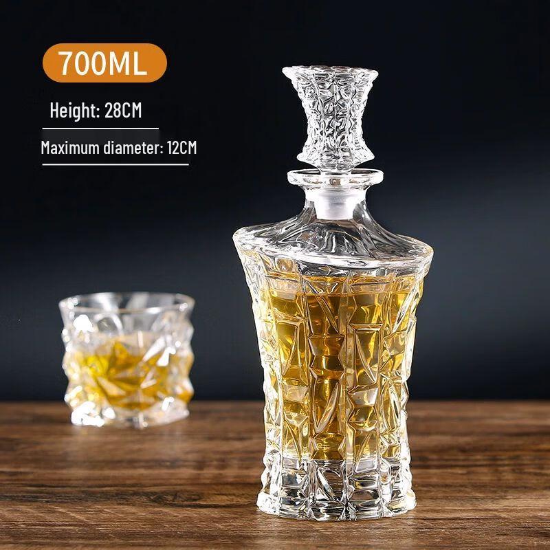Crystal Glass Whiskey & Wine Decanter