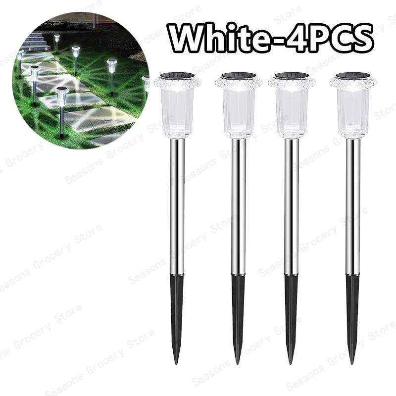 Solar Powered Stainless Steel Garden Lights Waterproof Outdoor Pathway Lighting Auto On/Off Landscape Yard Decor Solar Power