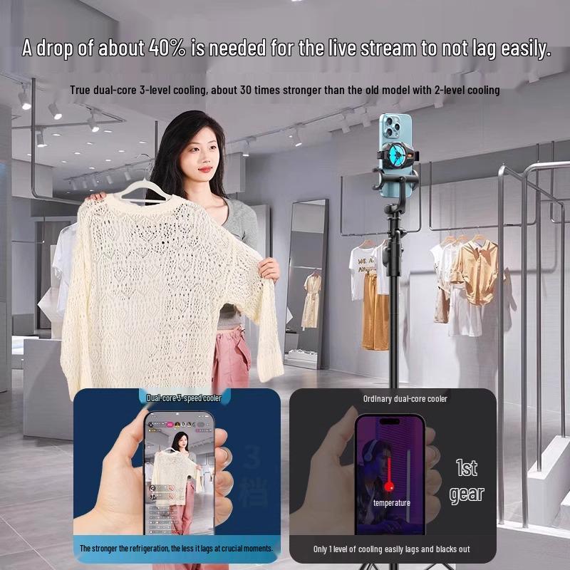 E-Sports Handykühler mit leisem Lüfter und Halbleiterkühlung für Gaming und Live-Streaming