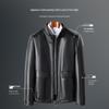 Futing Men's Lambskin Stand Collar Leather Jacket