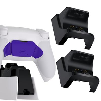 eXtremeRate Black RiseDock Kit Upgrade Stand for PS5 eXtremeRate RISE RISE4 Remap Kit Compatible Charging Redesigned Charging Station Extender for PS5