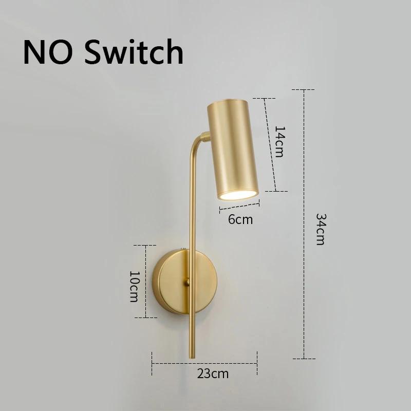 Rotatable Hotel Bedroom Wall Lamp Iron Frame Plastic Shade E27 LED Reading Light with Switch Modern Home Decoration Sconce Light