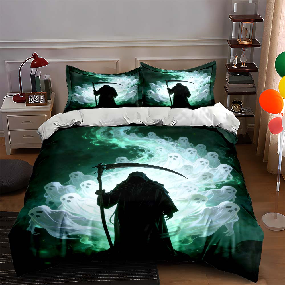 

Dark, ghostly, silhouette Bedding Duvet cover sets Duvet covers Pillowcases gifts (1 * Duvet Cover 2 * Pillowcases, without duvet insert) 135x200cm