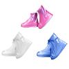 1 Pair Rainproof Shoe Covers Thickened PVC Waterproof No Seam Zipper Wide Opening Non-slip Shoe Protectors