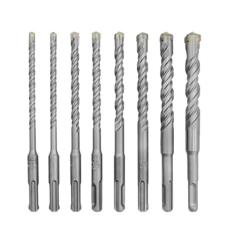 Round Shank Cross Rotary Hammer Drill Bit Set