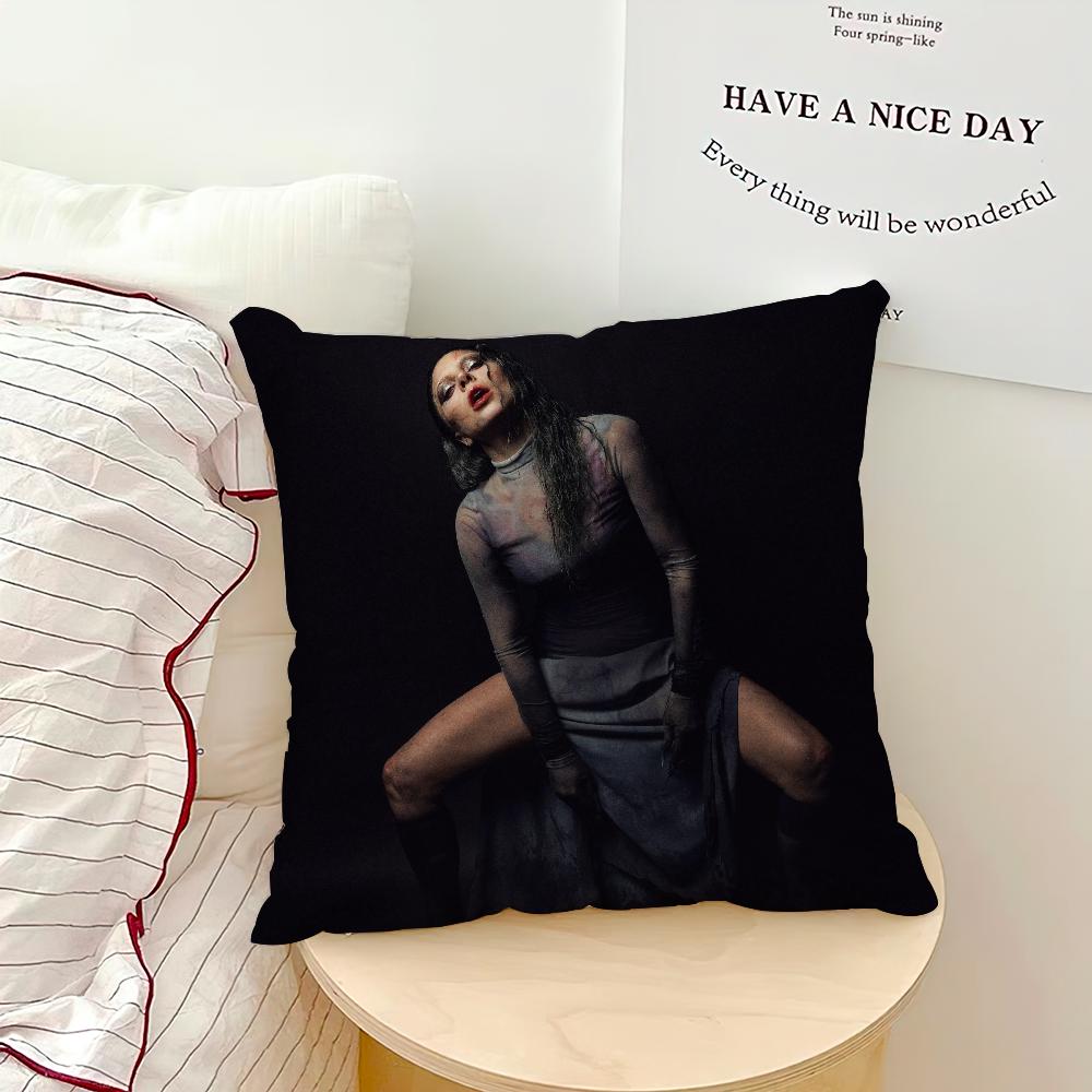 Hot Singer Lady Gaga Disease Pillow Case Sofa Living Room Bedroom Headboard Backrest Cushion Square Cushion Nap Time