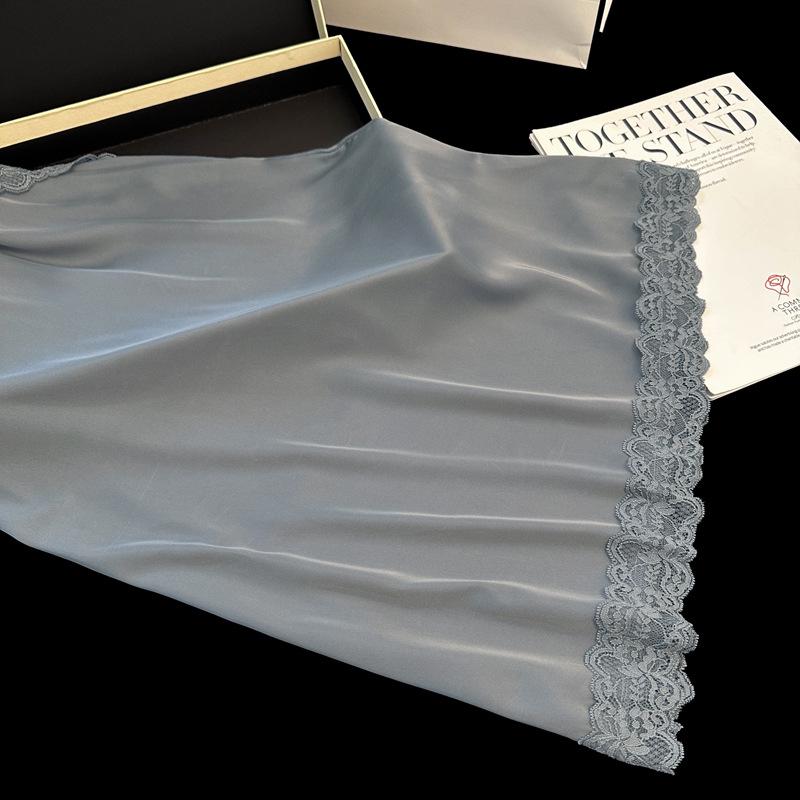 Damen Sommer Eis Seide Spitze Nachthemd - Sexy Reiner Wunsch Stil