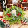 Christmas Decoration Pinecone Wreath for Mall Window Display Door Hanging Venue Arrangement Vine Ball Berry
