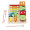 3 in 1 Wooden Sorting and Stacking Toy Magnetic Fishing Game Xylophone Music Instrument Montessori T
