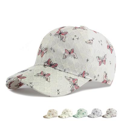 Lace Butterfly Baseball Cap Women Summer Breathable Sun Hat Cap