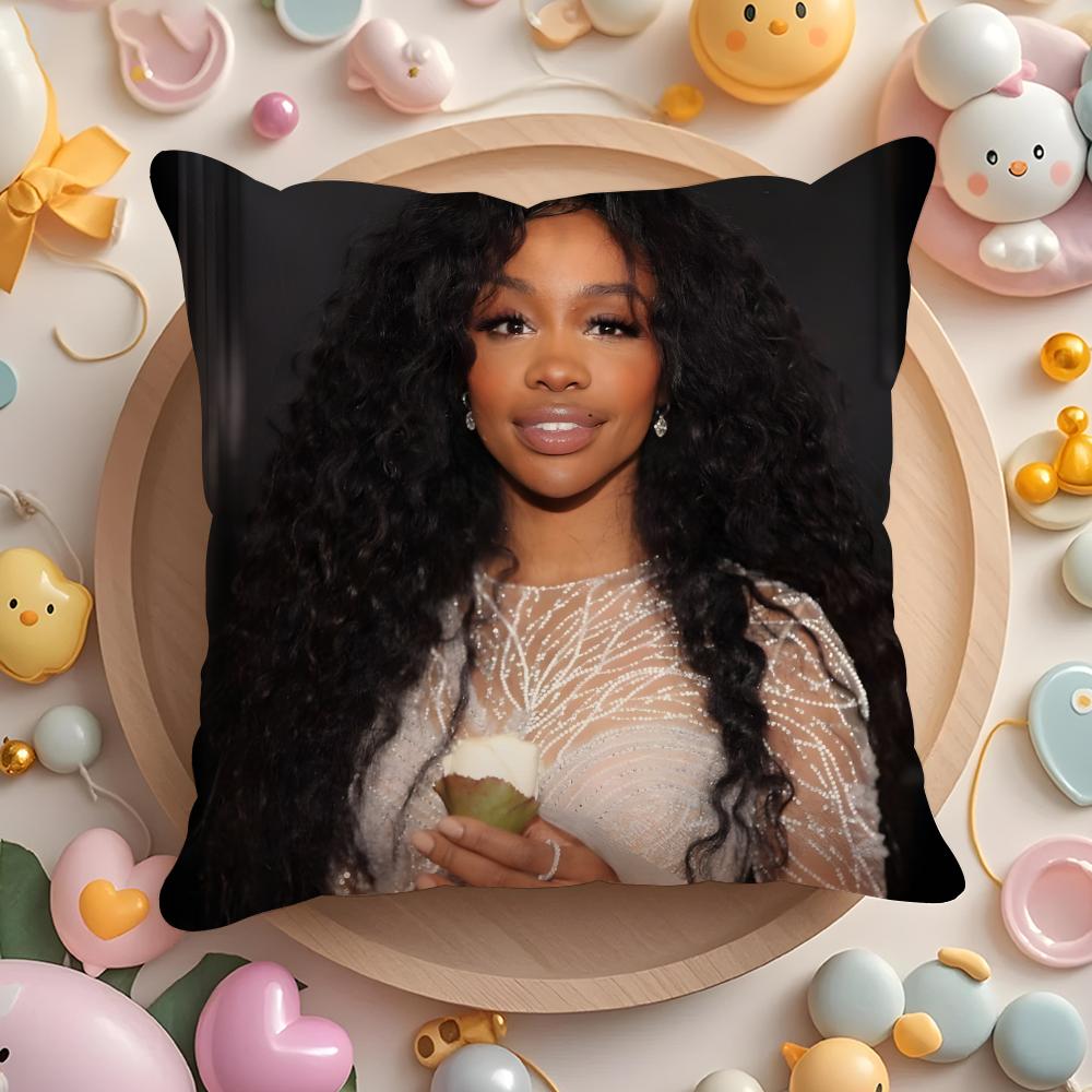 American Singer S-SZA Cushion Cover Home & Car Multi-Scene Pillow Cover - Reversible, Soft & Durable for Daily Use