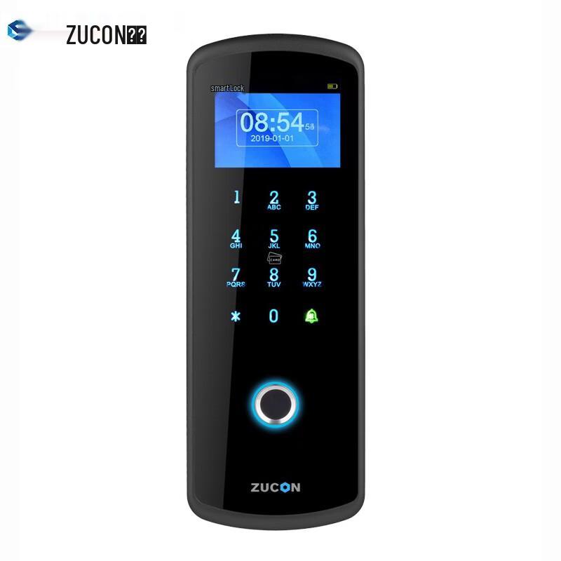 ZUCON 2.4G Wireless Fingerprint Password Access Control System for Glass Doors CN plug (adapter included)