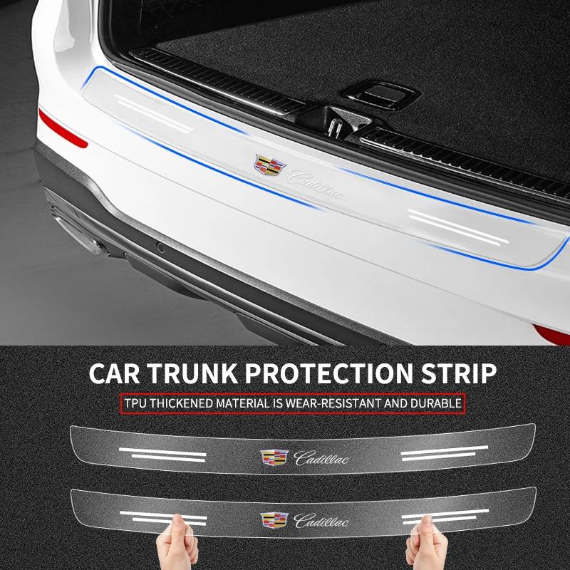 Car Rear Bumper Trunk Load Edge Protector Guard Trim Transparent Sticker For Cadillac Escalade GT4 XT4 ATS XT5 CTS XTS RS Gb6